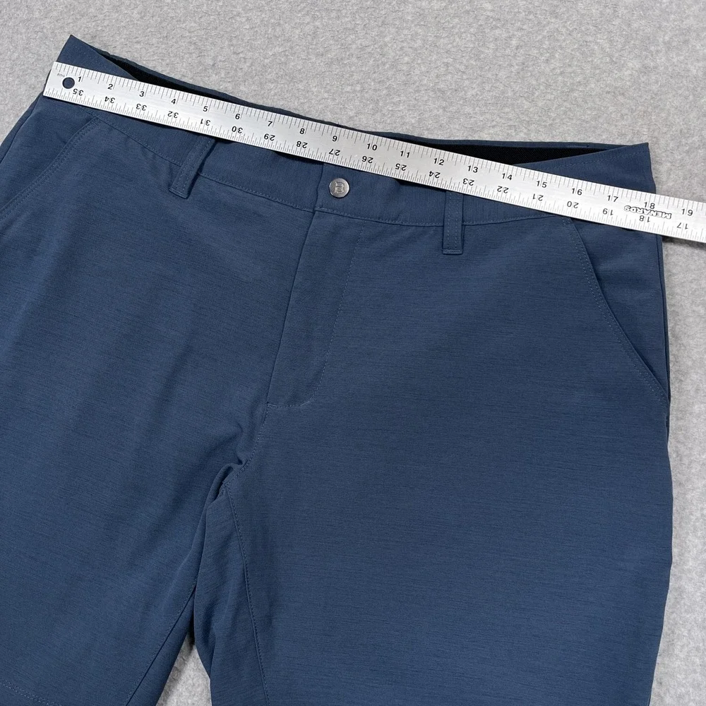 Bylt Kinetic Shorts Mens 36x9 Wave Blue Performance Stretch Athletic Golf Zipper